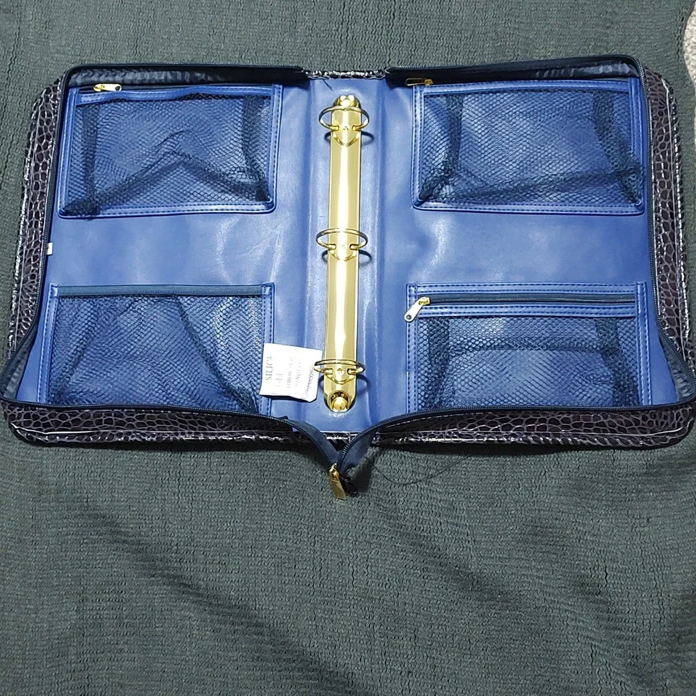 Purplish Faux Alligator Binder